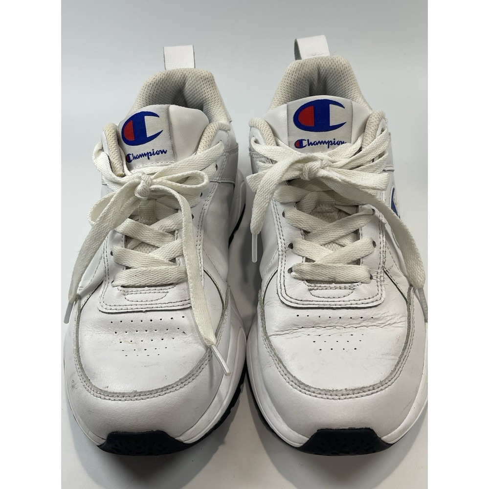 Champion MEN White Leather Sneaker Shoes Size 8M